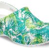 Crocs 4 Printing Outdoor Flat Heel Beach Sports White Green Sandals “White Green” 206230-1C8
