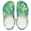 Crocs 4 Printing Outdoor Flat Heel Beach Sports White Green Sandals “White Green” 206230-1C8