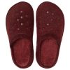 Crocs Classic Casual Thicken Stay Warm Unisex Wine Red Slippers 203600-60U