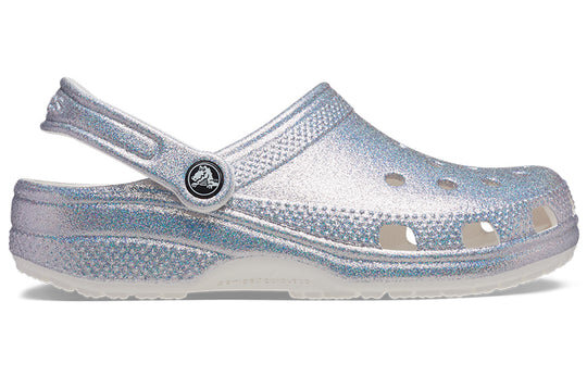 Crocs Classic Casual Unisex Metallic Silver Pink Sandals 207551-90H Crocs Classic Casual Unisex Metallic Silver Pink Sandals 207551-90H