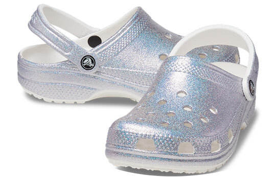 Crocs Classic Casual Unisex Metallic Silver Pink Sandals 207551-90H Crocs Classic Casual Unisex Metallic Silver Pink Sandals 207551-90H