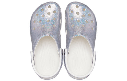 Crocs Classic Casual Unisex Metallic Silver Pink Sandals 207551-90H Crocs Classic Casual Unisex Metallic Silver Pink Sandals 207551-90H