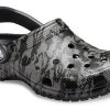 Crocs Classic Clog Camouflage Printing Beach Sandals Black Unisex 206454-001