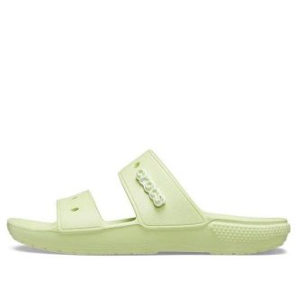 Crocs Classic Clog Cozy Unisex Gray Green Slippers 206761-335