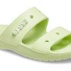 Crocs Classic Clog Cozy Unisex Gray Green Slippers 206761-335