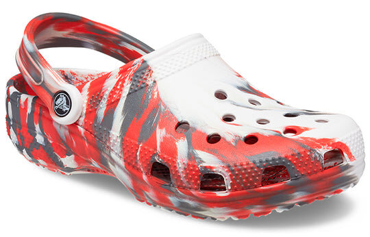 Crocs Classic Clog Marble Beach Sports Unisex Red White Sandals “Red White” 206867-884 Crocs Classic Clog Marble Beach Sports Unisex Red White Sandals “Red White” 206867-884