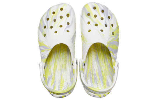 Crocs Classic Clog Marble Beach Sports Unisex White Gray Sandals “White Gray” 206867-1FJ Crocs Classic Clog Marble Beach Sports Unisex White Gray Sandals “White Gray” 206867-1FJ
