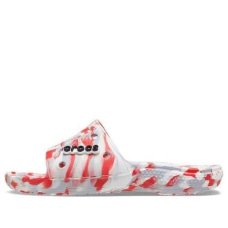 Crocs Classic Clog Marble Beach Unisex Red White Slippers “Red White” 206879-884 Crocs Classic Clog Marble Beach Unisex Red White Slippers “Red White” 206879-884
