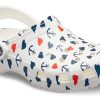 Crocs Classic Clog Printing Sandals White Blue 206053-94S