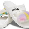 Crocs Classic Fur Sure 2 straps sandals “White” 207405-100