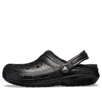 Crocs Classic Glitter Lined Clogs “Black” 205842001