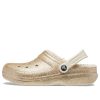 Crocs Classic Glitter Lined Clogs “Gold” 504271