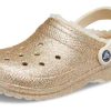 Crocs Classic Glitter Lined Clogs “Gold” 504271
