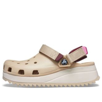 Crocs Classic Hiker Clogs “Beige White Red” 206772-212