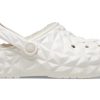 Crocs Classic Lined Geometric Clogs “White” 210069-100