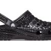 Crocs Classic Metallic Crocskin Clogs “Black” 209093-040