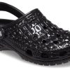 Crocs Classic Metallic Crocskin Clogs “Black” 209093-040