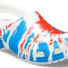 Crocs Classic Pattern Wear-Resistant Non-Slip Sports Unisex White Blue Red Sandals “White Blue Red” 205453-928