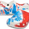 Crocs Classic Pattern Wear-Resistant Non-Slip Sports Unisex White Blue Red Sandals “White Blue Red” 205453-928