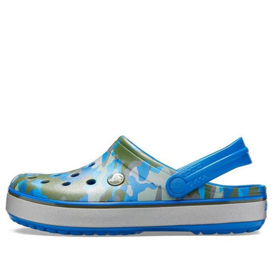 Crocs Crocband Printed Sandals Blue Camouflage Unisex 205834-4JU Crocs Crocband Printed Sandals Blue Camouflage Unisex 205834-4JU