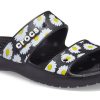 Crocs Daisy Lightweight Wear-Resistant Sports Slippers Unisex Black White 207284-0ZI