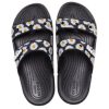 Crocs Daisy Lightweight Wear-Resistant Sports Slippers Unisex Black White 207284-0ZI