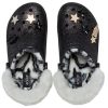 Crocs Disco Classic Lined Disco Glitter Clogs “Black White” 208075-0ZS