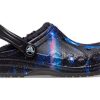 Crocs (GS) Baya Lined Fuzzy-Strap Galaxy Clogs “Black Multi” 207654-0C4