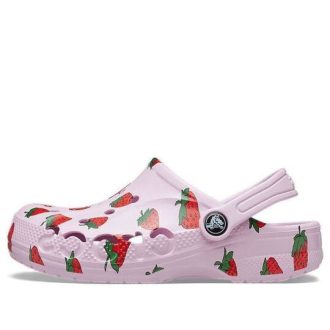 Crocs (GS) Baya Seasonal Printed Clogs “Pink Red” 207657-6GD
