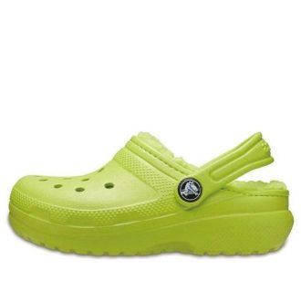 Crocs (GS) Classic Lined Clogs “Green” 203506-3TX
