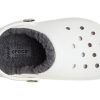 Crocs (GS) Classic Lined Clogs “White Grey” 207009-10M