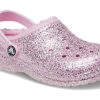 Crocs (GS) Classic Lined Glitter Clogs “Pink” 207462-6S0