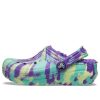 Crocs (GS) Classic Lined Marbled Clogs “Neon Purple Multi” 207238-573
