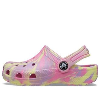 Crocs (GS) Classic Marbled Clogs “Pink Yellow” 207002-6SO