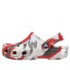 Crocs (GS) Classic Marbled Clogs “White Red Grey” 207002-884