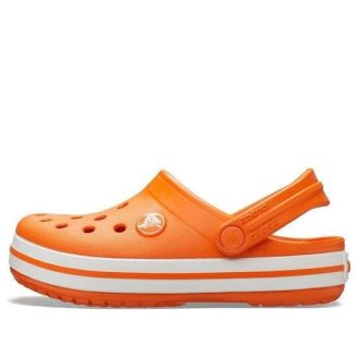 Crocs (GS) Crocband Clogs “Orange White” 204537-810