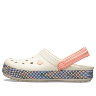 Crocs (GS) Crocband Gallery Clogs “White Pink” 205166-1AS