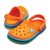 Crocs (GS) Crocband Rainbow Band Clogs “Orange Blue” 205205-80O