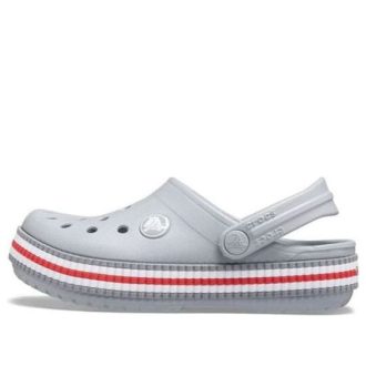 Crocs (GS) Crocband Varsity Clogs “Grey Red” 207008-007