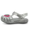 Crocs (GS) Isabella Glitter Flat Sandals “Grey Silver” 205038-040