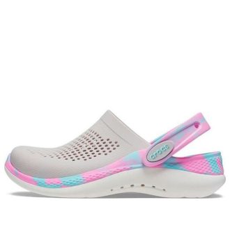 Crocs (GS) Literide 360 Marbled Clogs “Grey Pink Blue” 207668-1DU