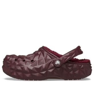 Crocs Lined Geometric Clogs “Dark Cherry” 210069-6WD