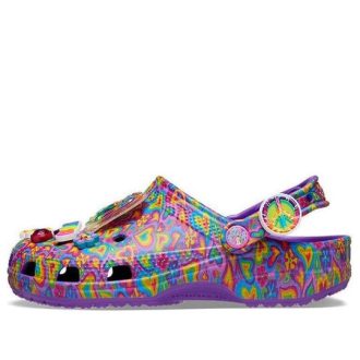 Crocs Lisa Frank x Classic Clog “Neon Purple Multi Hearts” 207736-573