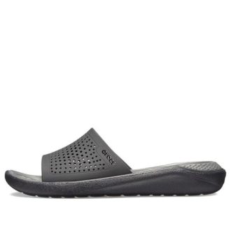 Crocs LiteRide Black Gray Sandals “Black Grey” 205183-0DD