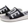 Crocs LiteRide LOGO Unisex Black Slippers “Black White” 205562-066