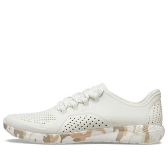 Crocs LiteRide Printed Camo Pacer Sneakers “White Tan” 207286-1CN