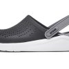 Crocs LiteRide Shoe Sandals Black Smoke Grey Unisex 204592-05M