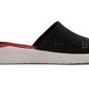 Crocs LiteRide Slides “Red Black White” 205183-066