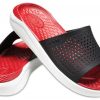 Crocs LiteRide Slides “Red Black White” 205183-066