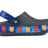 Crocs (PS) CFL Transformers Bnd Lt Slate Graffiti Outdoor Casual Gray Sandals 205501-0DA
